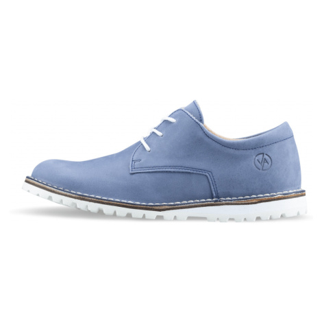 Vasky Derby Blue - Pánské kožené polobotky modré - jarní / podzimní obuv | Dárek pro muže i ženu