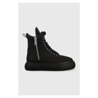 Sneakers boty Dkny Aken černá barva, na platformě
