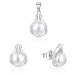 Beneto Elegantní stříbrná souprava šperků s pravými perlami AGSET271PL (přívěsek, náušnice)