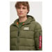 Bunda Alpha Industries Hooded Puffer Alpha FD pánská, zelená barva, zimní, 118113.257