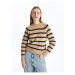 LC Waikiki Crew Neck Striped Long Sleeve Women's Knitwear Sweater