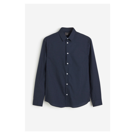 H & M - Košile Slim Fit Easy iron - modrá H&M