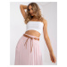 Světle růžová vzdušná maxi sukně na léto OCH BELLA