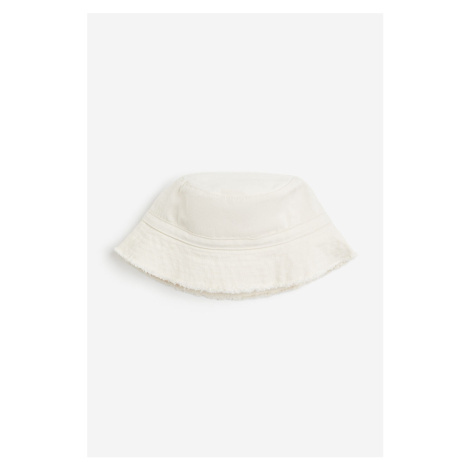 H & M - Keprový klobouček bucket - bílá H&M