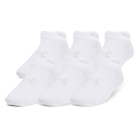 Under Armour ESSENTIAL NO SHOW 6PK Ponožky, bílá, velikost