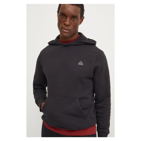 Bavlněná mikina Reebok Classic Basketball pánská, černá barva, s kapucí, hladká, 100075817