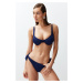 Trendyol Navy Blue Tied Brazilian Bikini Bottom