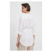 Lněná košile Lauren Ralph Lauren bílá barva, regular, s klasickým límcem