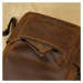 Kožený batoh retro styl s prošíváním