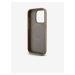 PU Leather Repeat Pattern Bottom Stripe MagSafe Zadní Kryt pro iPhone 13 Pro Max Brown DKNY