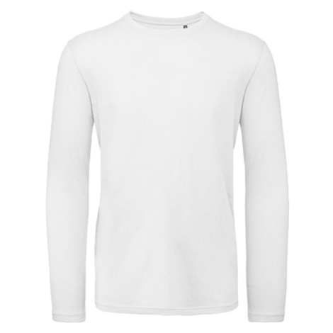 B&amp;C Pánské tričko s dlouhým rukávem TM070 White B&C