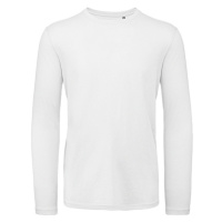 B&C Pánské tričko s dlouhým rukávem TM070 White