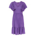 Bonprix BODYFLIRT šaty s volánky Barva: Fialová, Mezinárodní