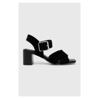 Semišové sandály Pepe Jeans ALTEA černá barva, PLS90584