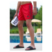 Madmext Claret Red Swimming Trunks with Side Stripes and Stripes 2943