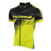 Cyklistický dres Crussis CSW-046 černá-fluo žlutá
