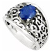 AutorskeSperky.com - Stříbrný prsten se safírem - S2477