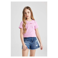 DEFACTO Girl Slim Fit Ribbed Camisole Short Sleeve T-Shirt