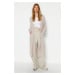 Trendyol Stone Maxi Basic Knitwear Cardigan