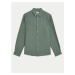 Zelená pánská lněná košile Marks & Spencer