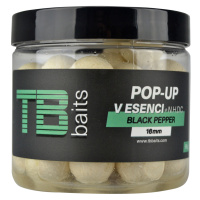 Tb baits plovoucí boilie pop-up white black pepper + nhdc 65 g-16 mm