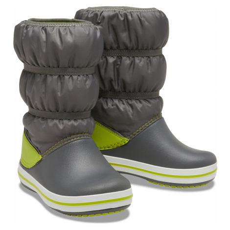 Crocs Crocband Winter Boot K Slate Grey/Lime Punch C6