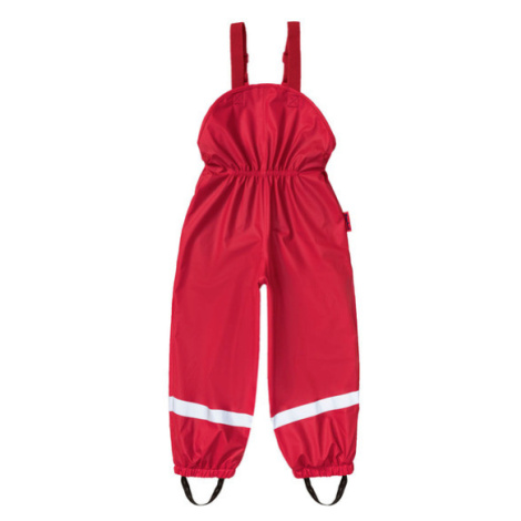 Playshoes Dětské nepromokavé kalhoty s fleecovou podšívkou (červená)