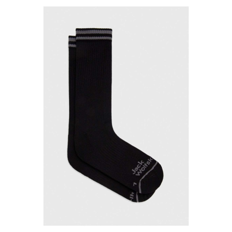 Ponožky Jack Wolfskin 2-pack černá barva