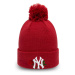 New Era MLB WMNS TWINE BOBBLE KNIT NEW YORK YANKEES Dámská klubová zimní čepice, červená, veliko