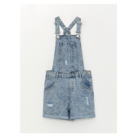 LC Waikiki Girl's Jeans with Ripped Detailed Overalls.