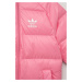 Dětská péřová bunda adidas Originals DOWN JACKET ELO růžová barva