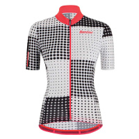 SANTINI Cyklistický dres s krátkým rukávem - TONO SFERA LADY - bílá/černá