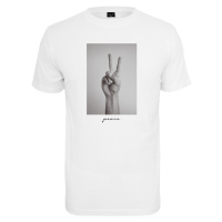 Bílé tričko se znamením míru