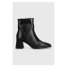 Kožené kotníkové boty Vagabond Shoemakers HEDDA dámské, černá barva, na podpatku, 5602.001.20