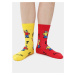 Žluto-červené vzorované ponožky Fusakle Pat a Mat