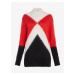 Krémovo-červený dámský svetr s příměsí vlny Tommy Hilfiger