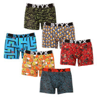 6PACK pánské boxerky Styx long art sportovní guma vícebarevné (6U12697124)