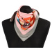 Elegantní hedvábný šátek Nadia se vzorem, šedo-růžová