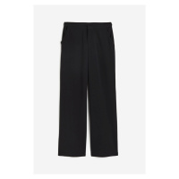 H & M - Žerzejové krepové kalhoty - černá