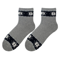 Bratex D-060 women's winter socks pattern 36-41 grey melange 015