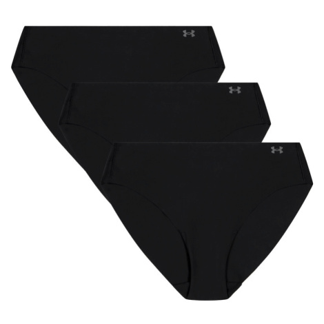 Pure Stretch No Show Bikiny 3 Pack | Black/Black/Steel Under Armour