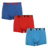 3PACK pánské boxerky Styx sportovní guma vícebarevné (G9676964)