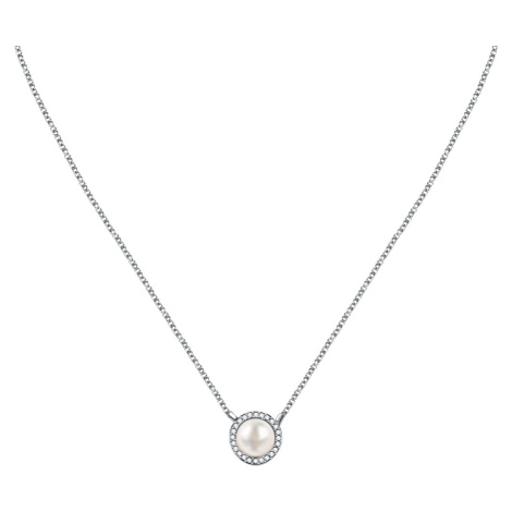 Morellato Elegantní stříbrný náhrdelník s perlou Perla SAER49