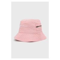 Bavlněná čepice Karl Kani růžová barva, bavlněný, KA2210221-rose