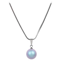 Levien Půvabný náhrdelník s perličkou Pearl Iridescent Light Blue