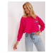 FUCHSIOVÁ CROP TOP MIKINA -FUCHSIA Tmavě růžová