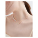 Éternelle Elegantní perlový náhrdelník se zirkony Laura - motýl NH1123-XL61812 Zlatá 38 cm + 5 c