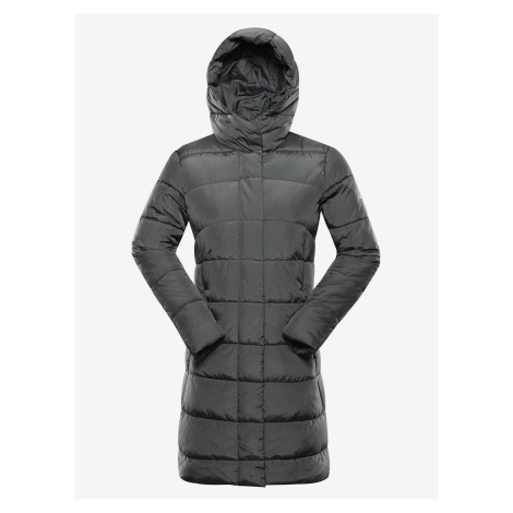 Šedý dámský zimní prošívaný kabát ALPINE PRO EDORA