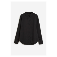 H & M - Košile se špičatým límečkem - černá
