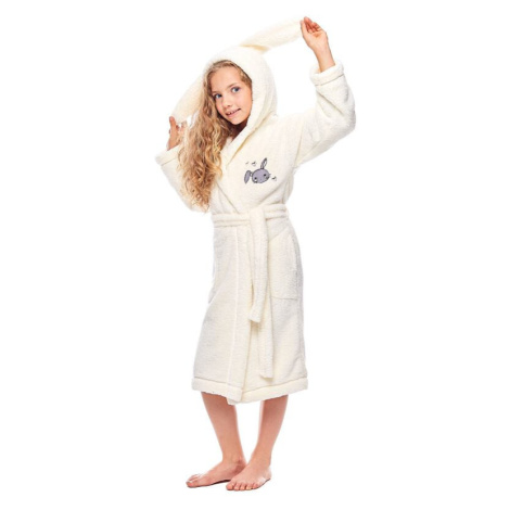 Dívčí župan s ušima Bunny ecru L&L Collection